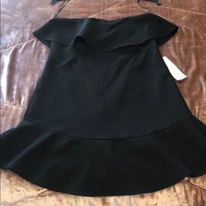 Black strapless dress